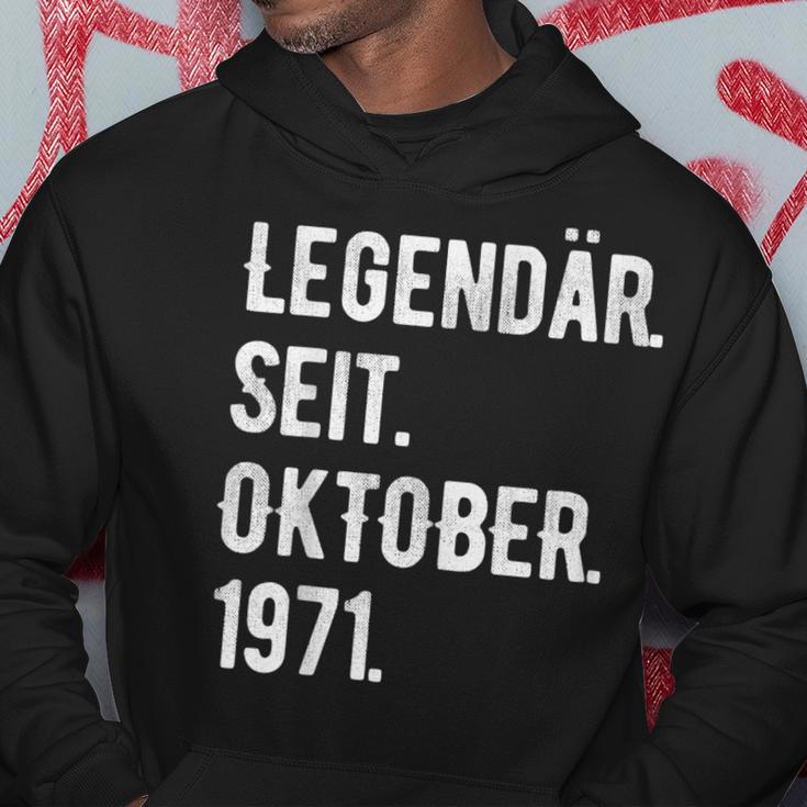 52 Geburtstag Geschenk 52 Jahre Legendär Seit Oktober 1971 Hoodie Lustige Geschenke