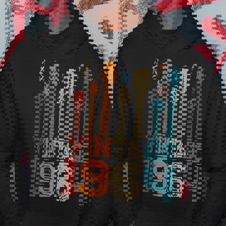 59Th Birthday Gifts Vintage 1964 Guitarist Guitar Lovers Hoodie Funny Gifts