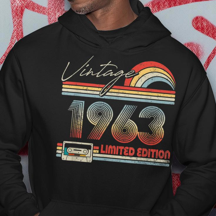 60 Year Old Born In 1963 Vintage 60Th Birthday Gifts Men Hoodie Unique Gifts