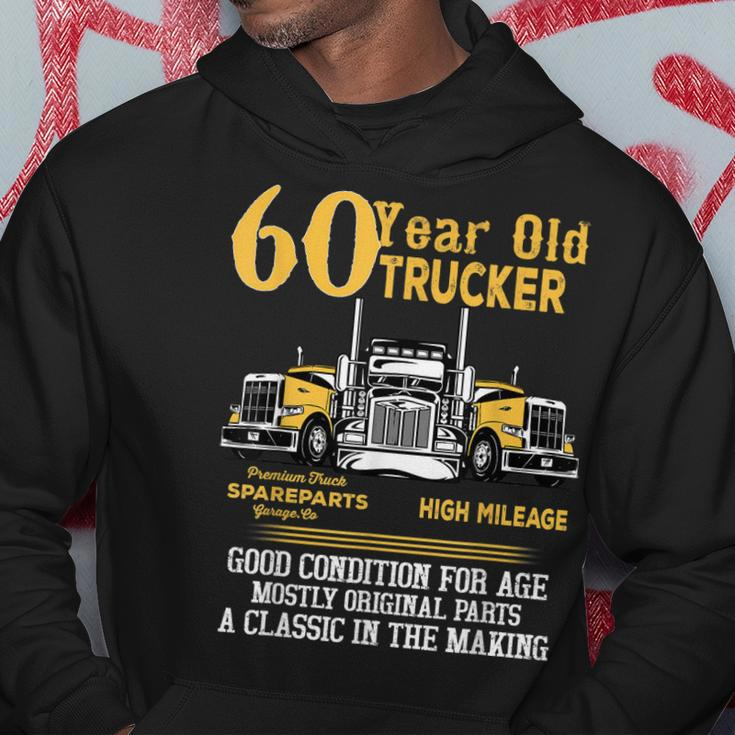 60 Year Old Trucker Funny 60Th Birthday Gift Men Dad Grandpa Hoodie Funny Gifts