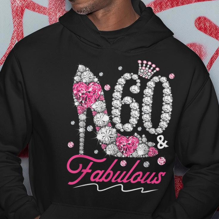 60Th Birthday 60 & Fabulous Pink 60 Years Old Diamond Shoes Hoodie Unique Gifts