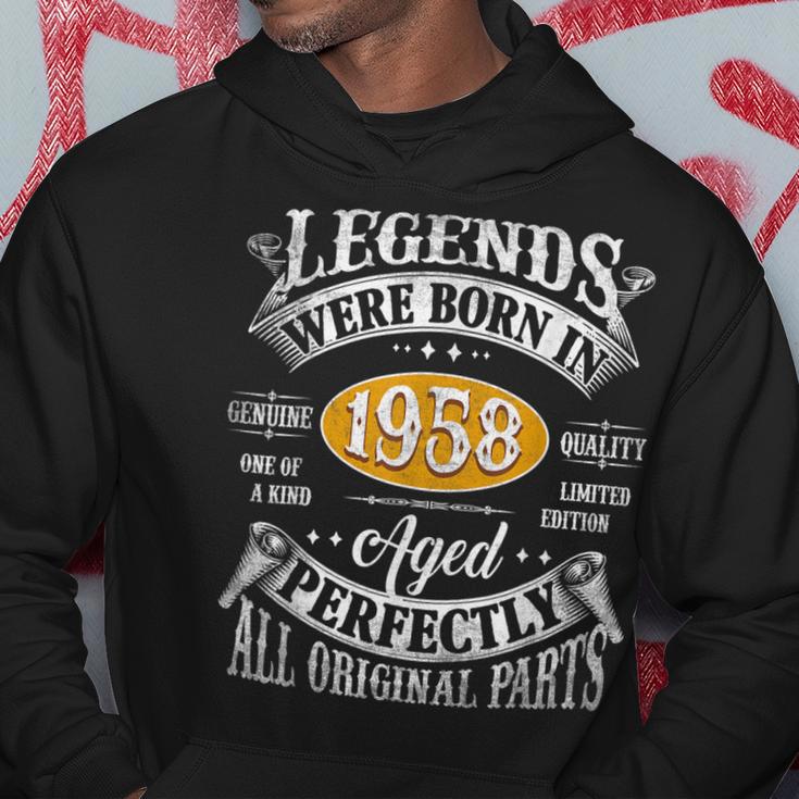 65 Geburtstag Vintage Legends Born In 1958 65 Years Old Hoodie Lustige Geschenke