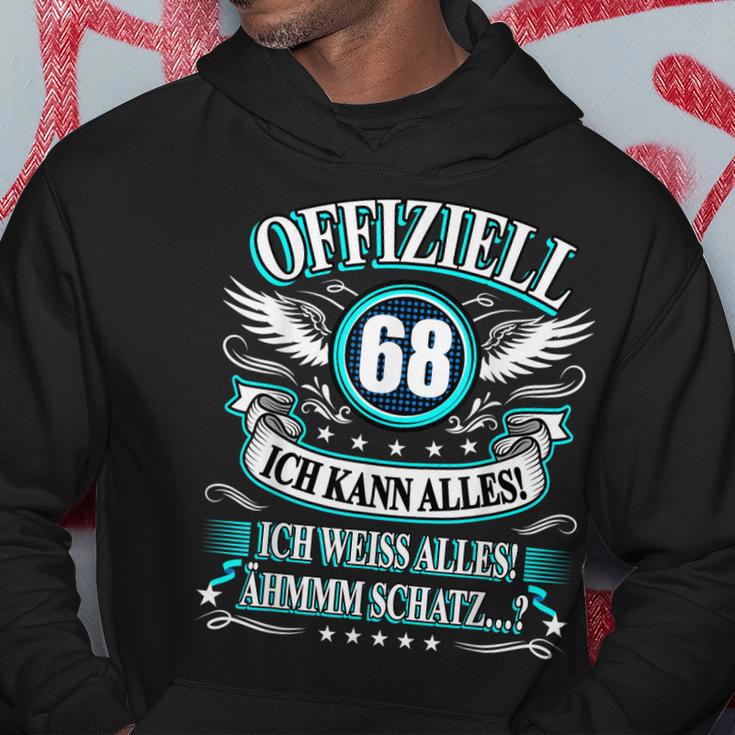 68 Geburtstag Lustig Offiziell 68 Ich Kann AllesSchatz Hoodie Lustige Geschenke