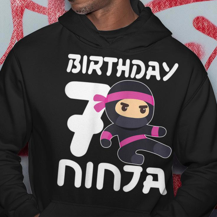 7Th Birthday Ninja Seven 7 Year Old Girl Hoodie Unique Gifts