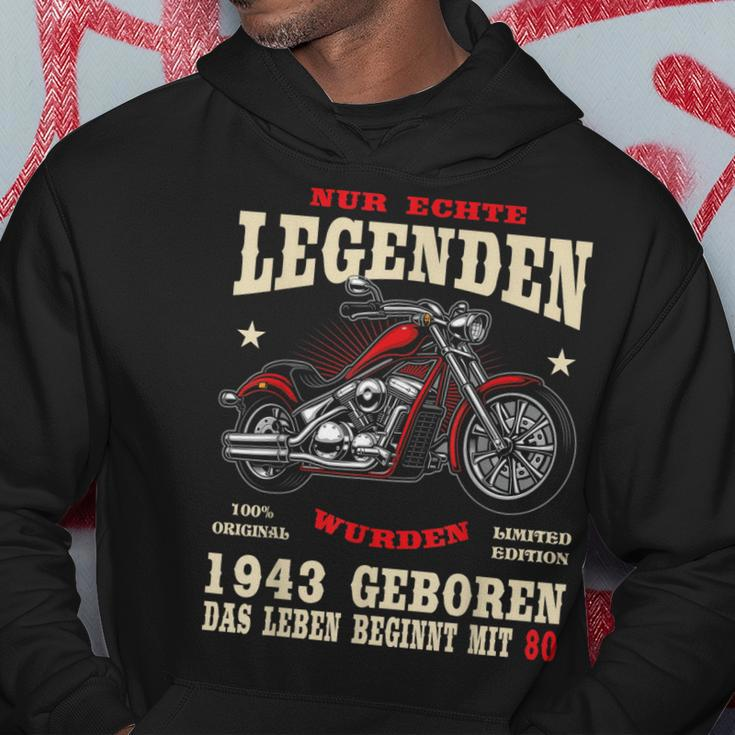 80. Geburtstag Biker Hoodie, Herren 1943 Motorrad Chopper Lustige Geschenke