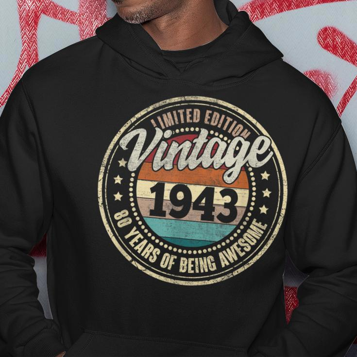 80 Year Old Gifts Vintage 1943 Limited Edition 80Th Birthday V4 Men Hoodie Graphic Print Hooded Sweatshirt Funny Gifts
