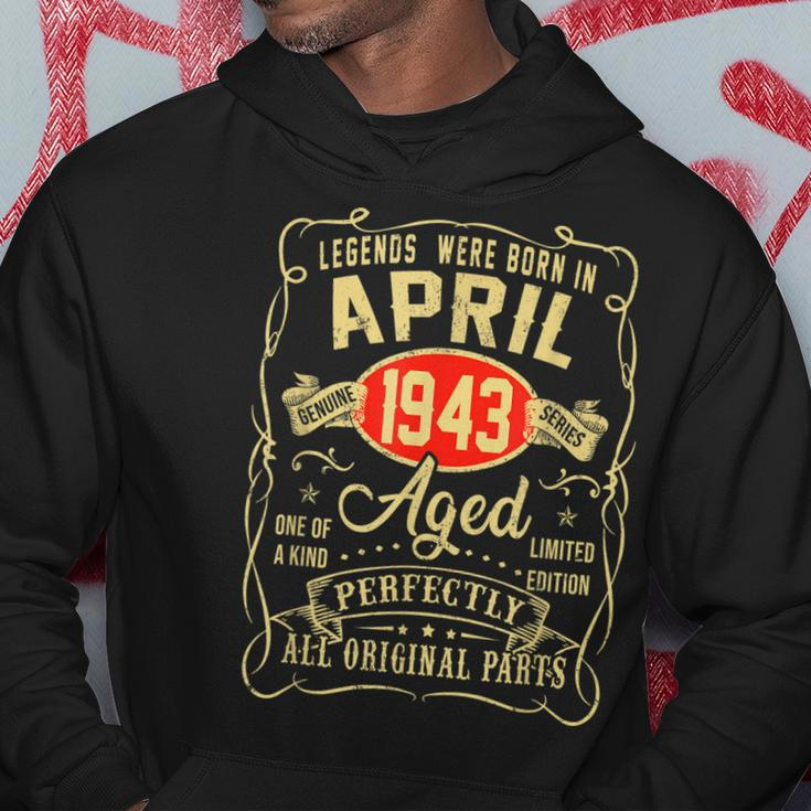 80Th Birthday Gift 80 Years Old Legends Born April 1943 Hoodie Unique Gifts