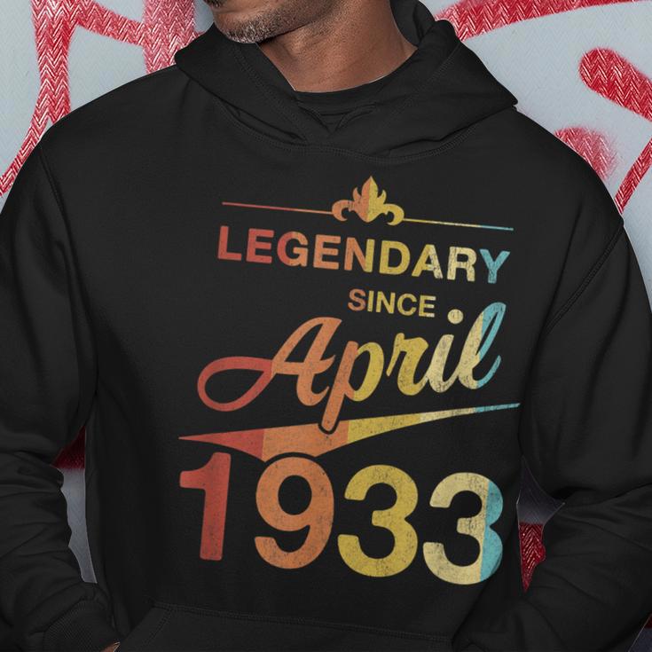 90 Geburtstag 90 Jahre Alt Legendär Seit April 1933 Hoodie Lustige Geschenke