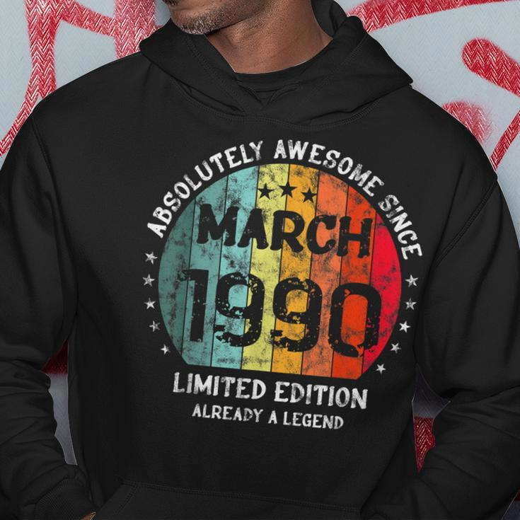 Absolutely Awesome Since March 1990 Man Woman Birthday Hoodie Unique Gifts