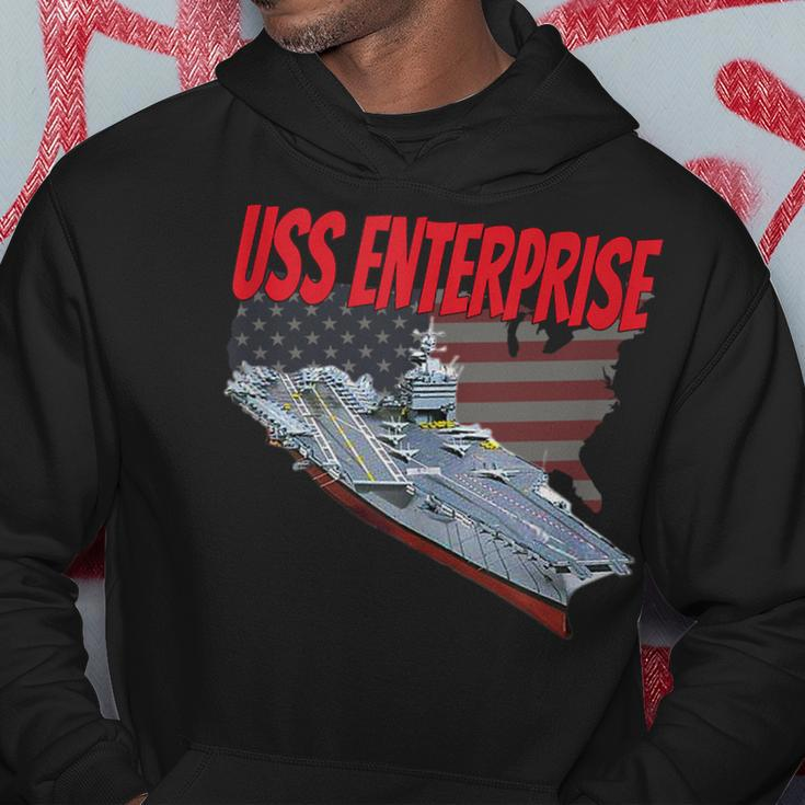 Aircraft Carrier Uss Enterprise Veteran Day Grandpa Dad Son Hoodie Funny Gifts