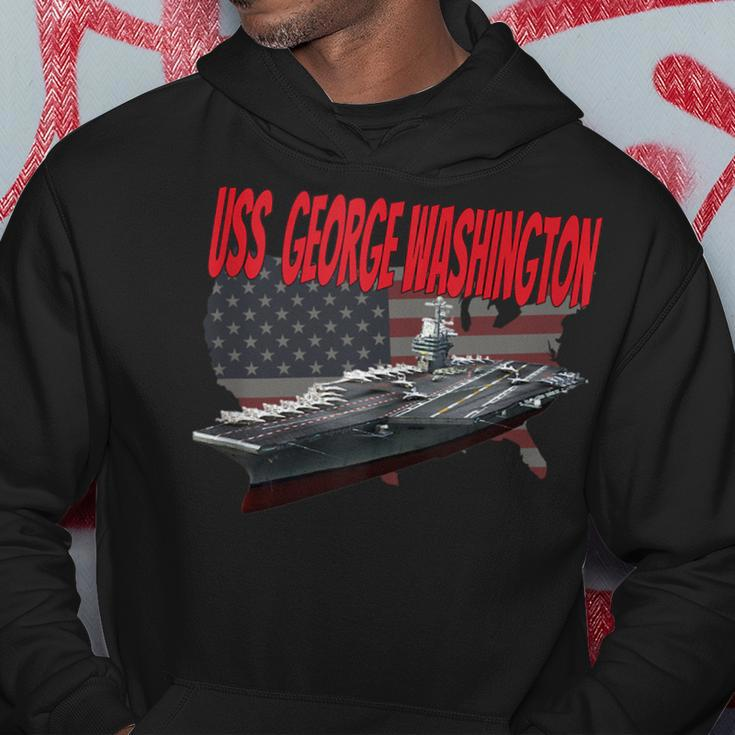 Aircraft Carrier Uss George Washington Cvn-73 Grandpa Father Hoodie Funny Gifts