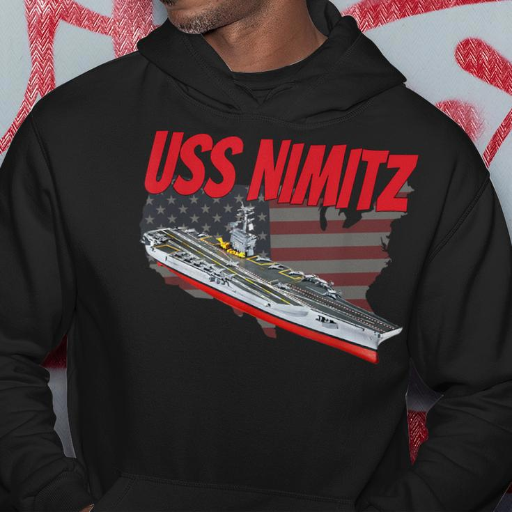 Aircraft Carrier Uss Nimitz Cvn-68 For Grandpa Dad Son Hoodie Funny Gifts