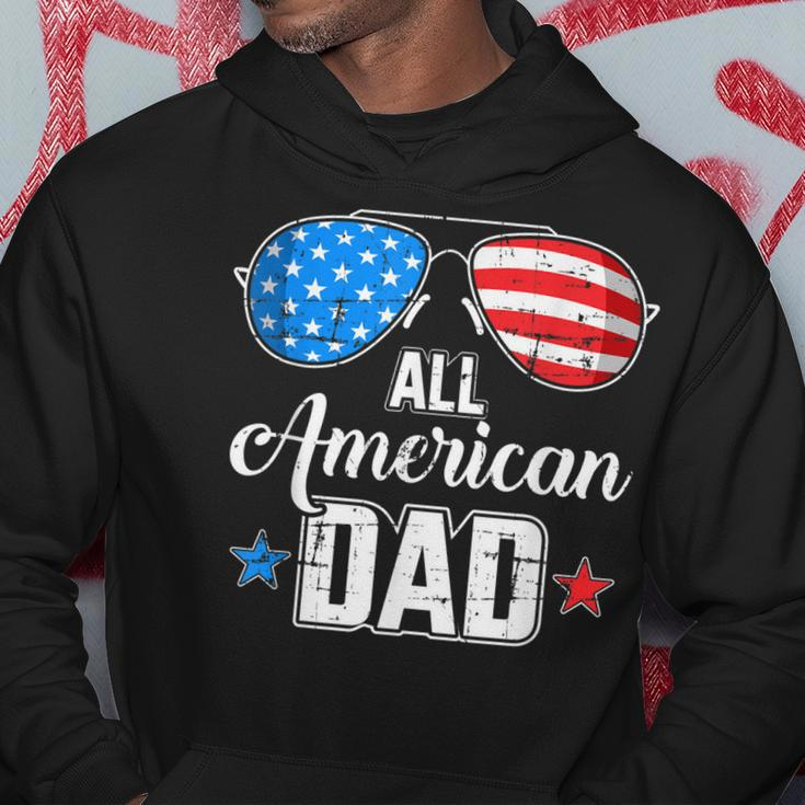 All American Dad Us Flag Sunglasses For Matching 4Th Of July Gift For Mens Hoodie Unique Gifts