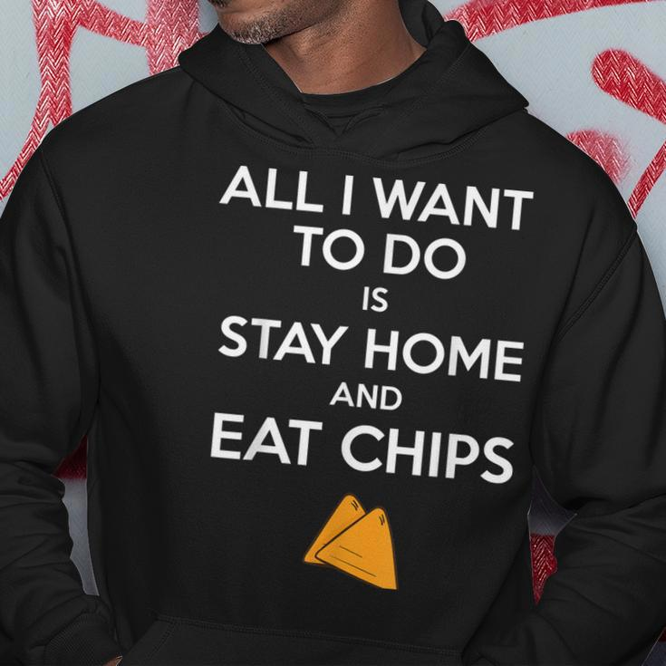 All I Want To Do Is Stay Home And Eat Chips Fun Potato Hoodie Unique Gifts
