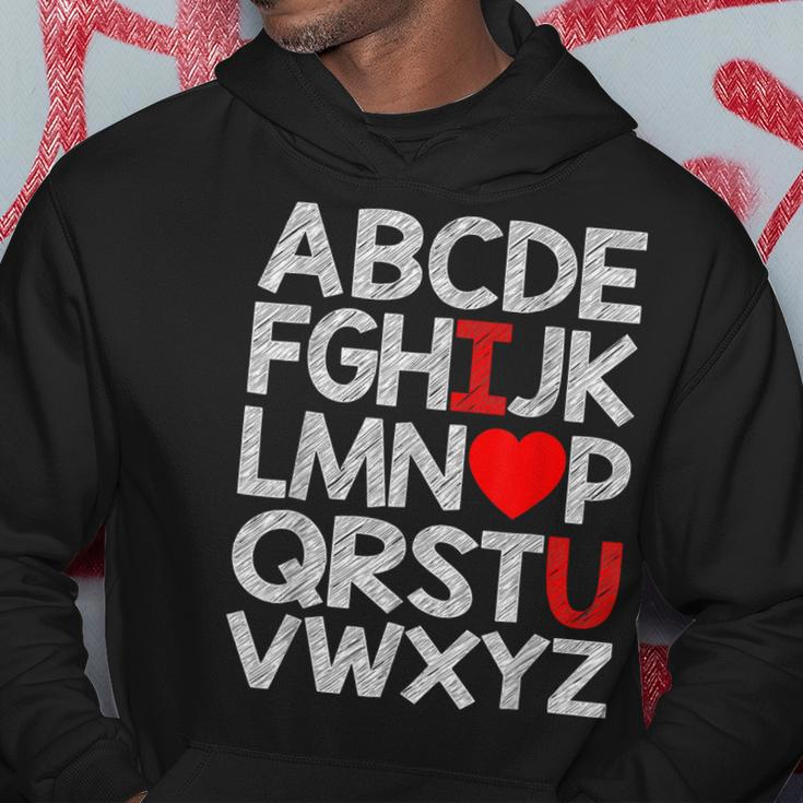 Alphabet Abc I Love You Valentines Day Heart Gifts V3 Hoodie Funny Gifts