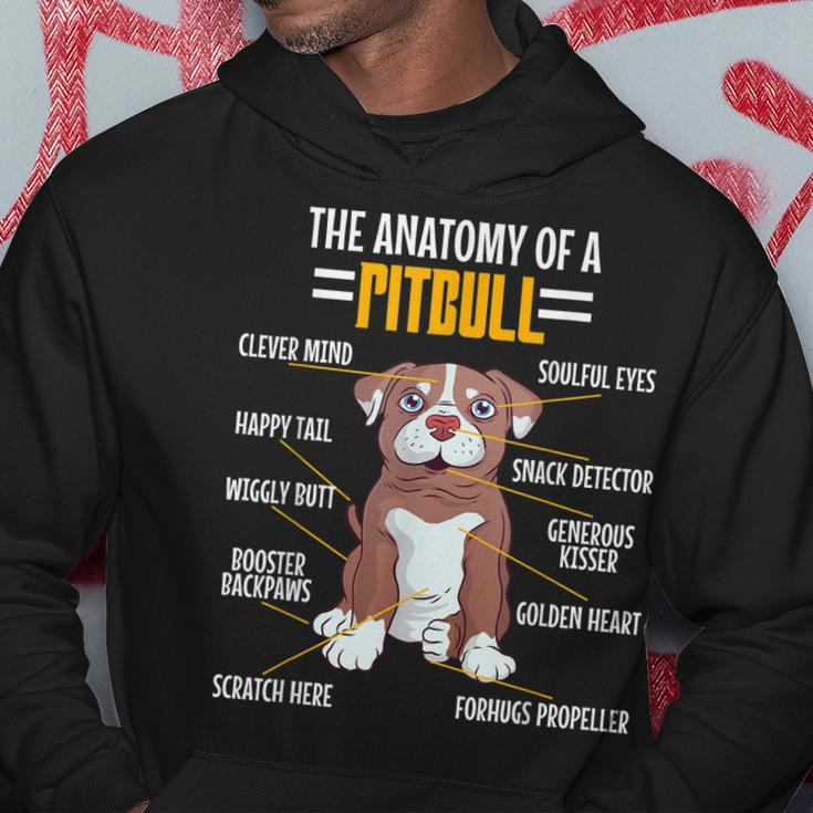 Anatomy Of A Pitbull Dog Lovers Mom Dad Resting Pit Face Hoodie Unique Gifts
