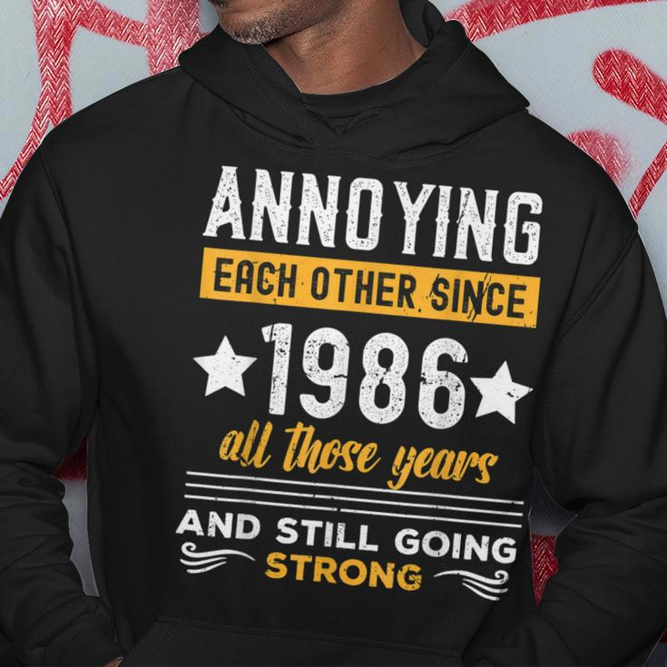Annoying Since 1986 Funny Married Couple Wedding Anniversary Hoodie Unique Gifts