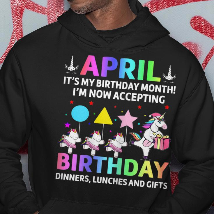 April Its My Birthday Month Shirt Cute Unicorn Birthday Hoodie Unique Gifts