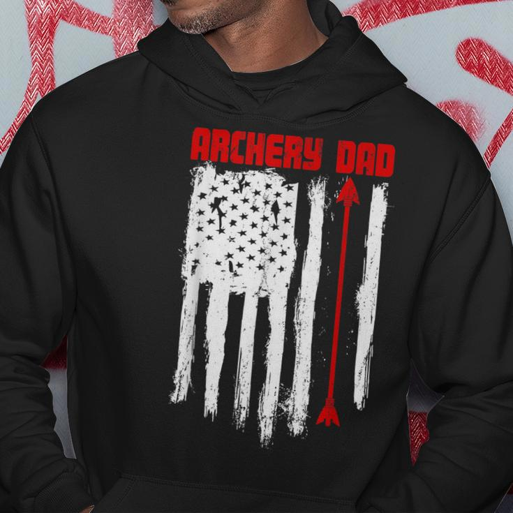 Archery Dad Vintage Usa Red White Flag Hoodie Funny Gifts