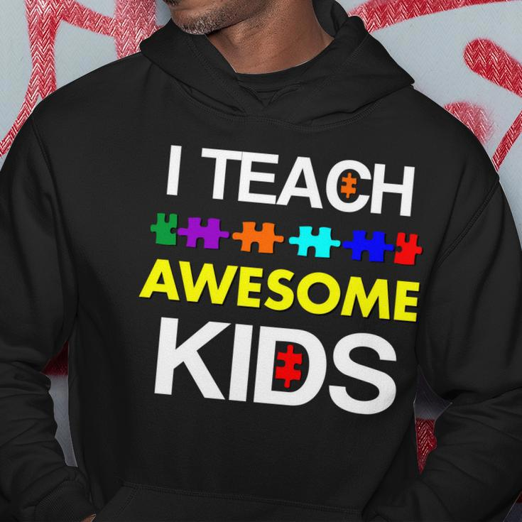 Autism Teacher I Teach Awesome Kids Hoodie Unique Gifts