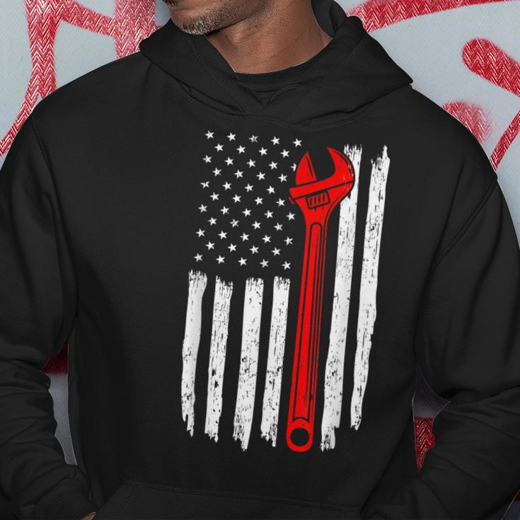 Auto Mechanic Independence Day Patriotic Tech Automotive Hoodie Unique Gifts