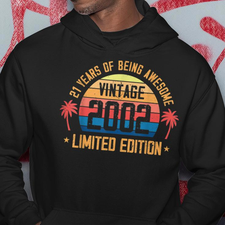 Awesome 21 Years Old 21St Birthday Sunset Vintage 2002 Hoodie Funny Gifts