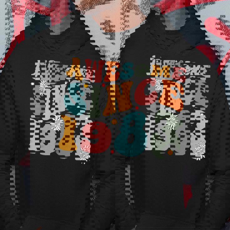 Awesome Since 1983 40Th Birthday Retro Gifts Born In 1983 Hoodie Unique Gifts