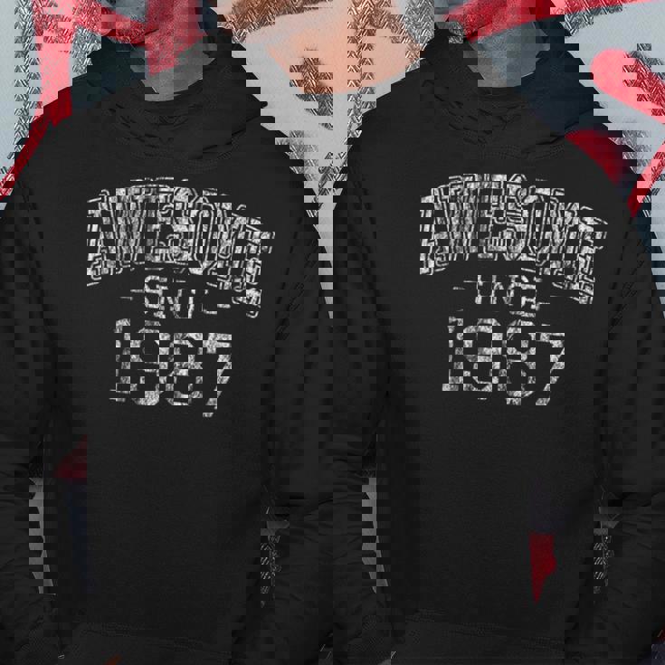 Awesome Since 1987 Vintage Style Born In 1987 Birthday Gift Hoodie Unique Gifts
