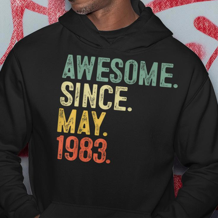 Awesome Since May 1983 40 Years Old Gifts 40Th Birthday Gift Hoodie Unique Gifts