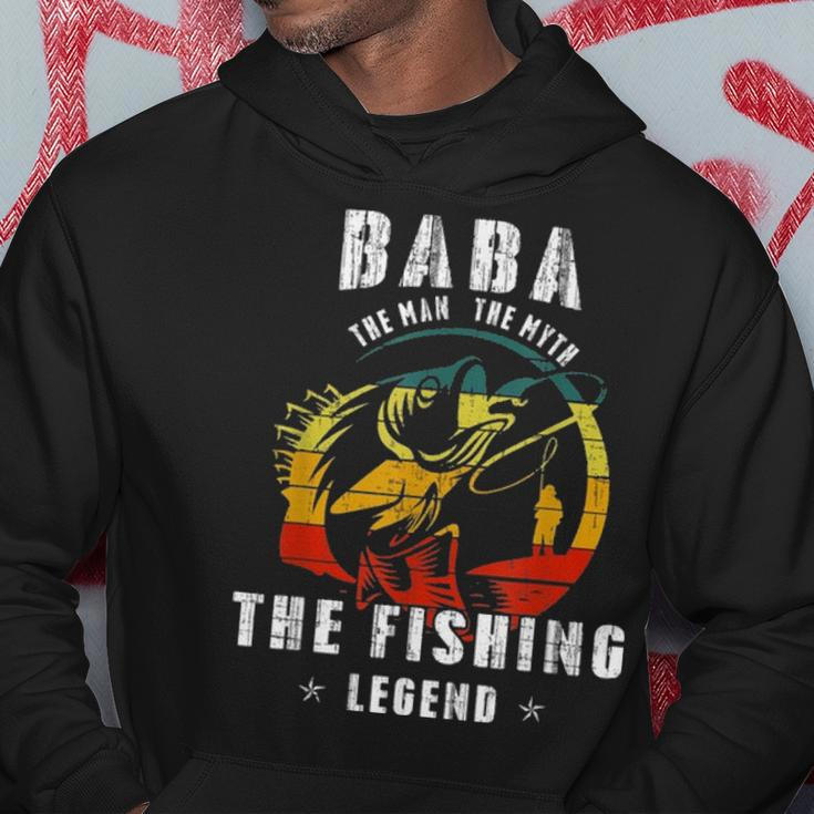 Baba Man Myth Fishing Legend Funny Fathers Day Gift Hoodie Funny Gifts