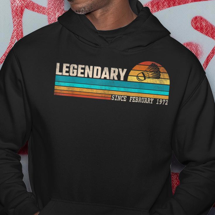 Badminton-Spieler-Legende Seit Februar 1972 Geburtstag Hoodie Lustige Geschenke