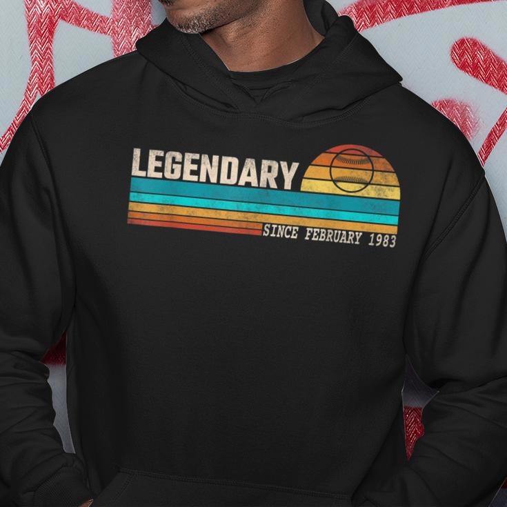 Baseballspieler Legende Seit Februar 1983 Geburtstag Hoodie Lustige Geschenke