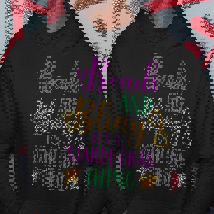 Beads And Bling Its A Mardi Gras Thing Mardi Gras Hoodie Personalized Gifts