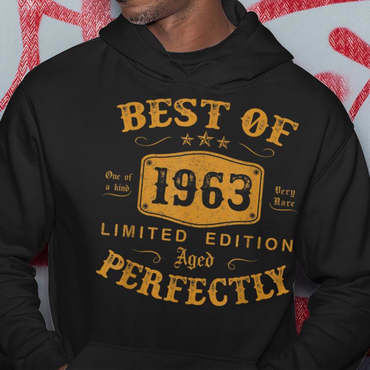 Best Of 1963 Jahrgang 60 Geburtstag Herren Damen Geschenk Hoodie Lustige Geschenke