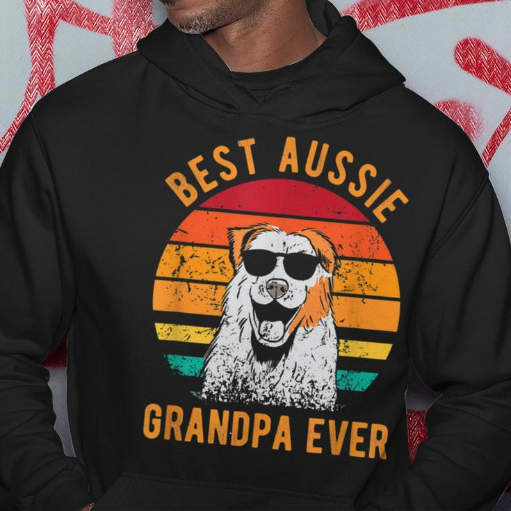 Best Aussie Grandpa Ever Dog Grandpa Australian Shepherd Gift For Mens Hoodie Unique Gifts
