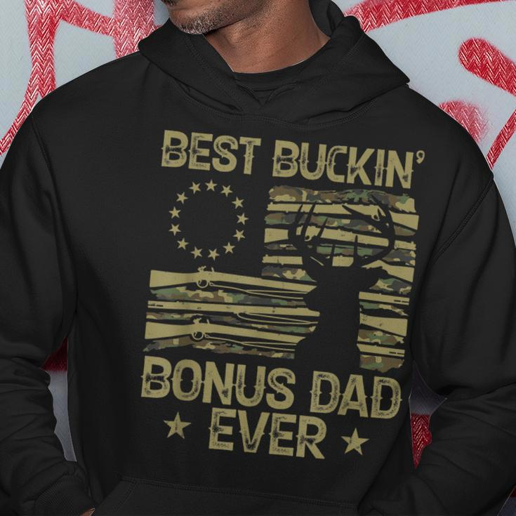 Best Buckin Bonus Dad EverGun Camo Hoodie Unique Gifts