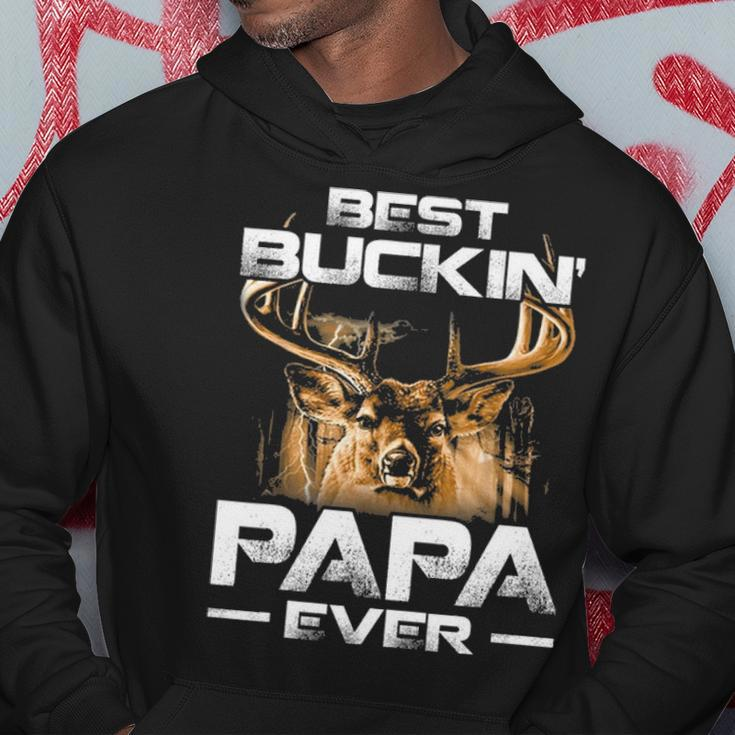 Best Buckin Papa Ever Deer Hunting Bucking Father V2 Hoodie Funny Gifts