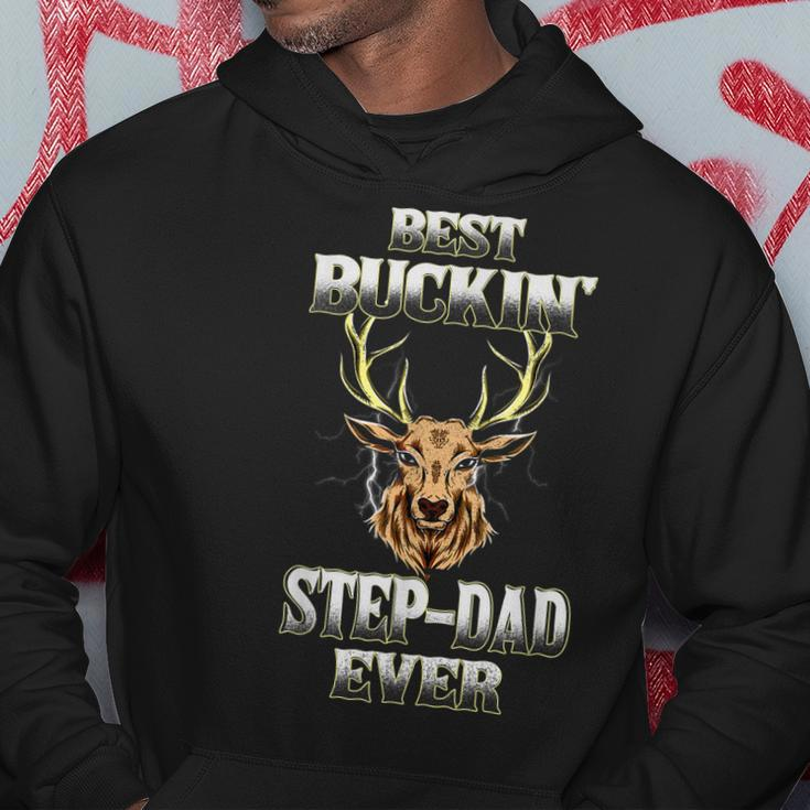 Best Buckin Stepdad Ever Deer Hunting Bucking Dad Grandpa Hoodie Unique Gifts