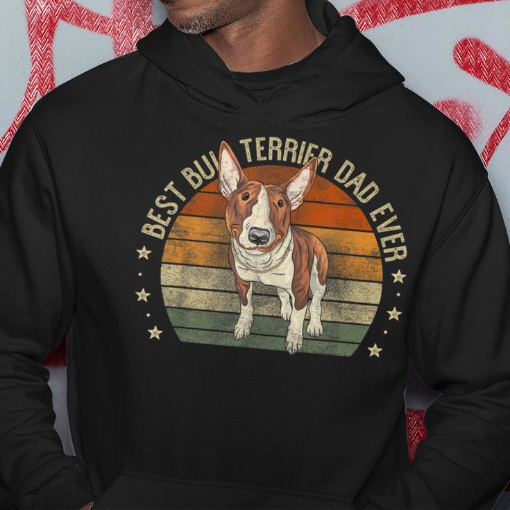 Best Bull Terrier Dad Ever Retro Bull Terrier Gift Dog Daddy Gift For Mens Hoodie Unique Gifts