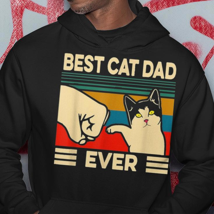 Best Cat Dad Ever Vintage Men Bump Fit Fathers Day Gift V2 Hoodie Funny Gifts