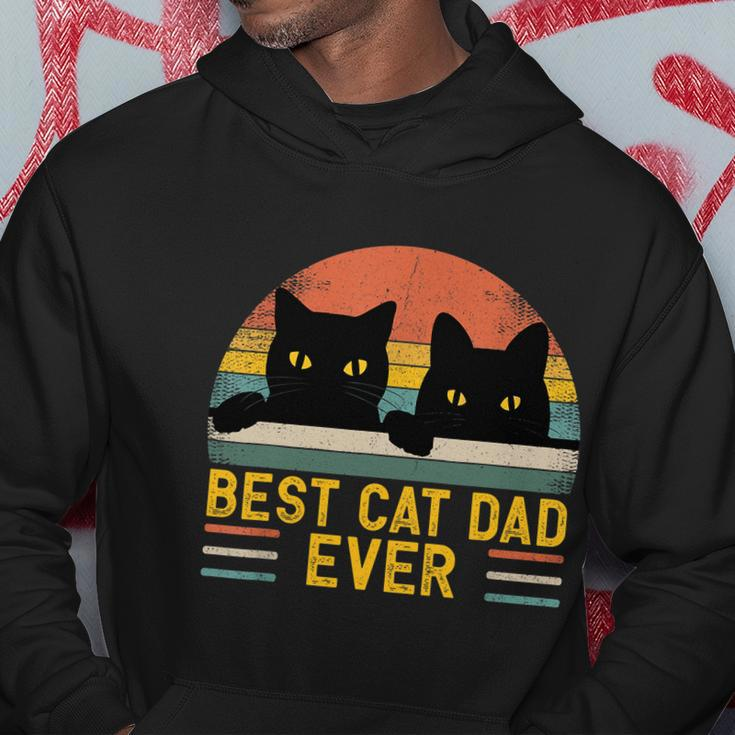 Best Cat Dad Ever Vintage Retro Style Black Cats Lover Tshirt Hoodie Unique Gifts