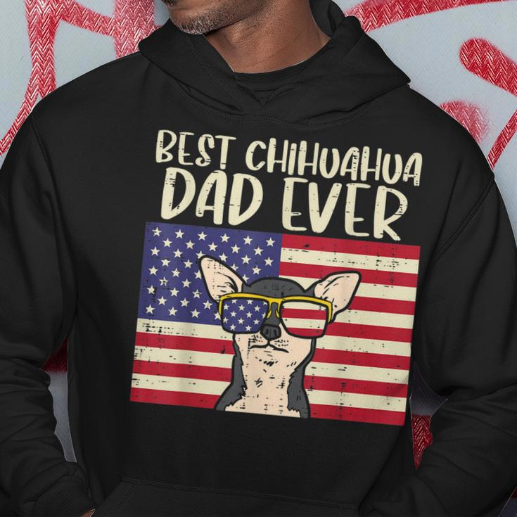 Best Chihuahua Dad Ever Flag Chiwawa Dog Patriotic Men Gift Gift For Mens Hoodie Unique Gifts