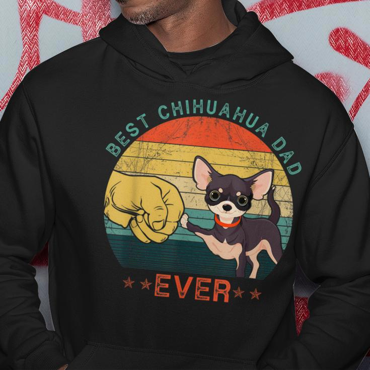 Best Chihuahua Dad Ever Vintage Dog Dad Gift Fathers Day Gift For Mens Hoodie Funny Gifts