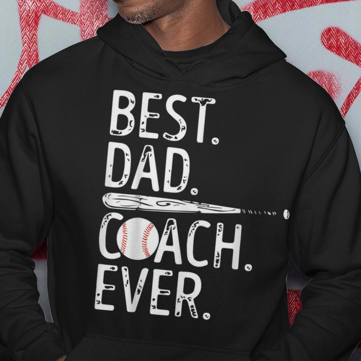 Best Dad Coach Ever Baseball Patriotic For Fathers Day Gift For Mens Hoodie Funny Gifts