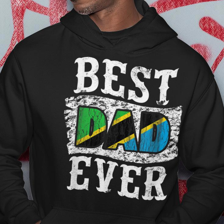 Best Dad Ever Fathers Day Tanzania Flag Gift For Mens Hoodie Unique Gifts