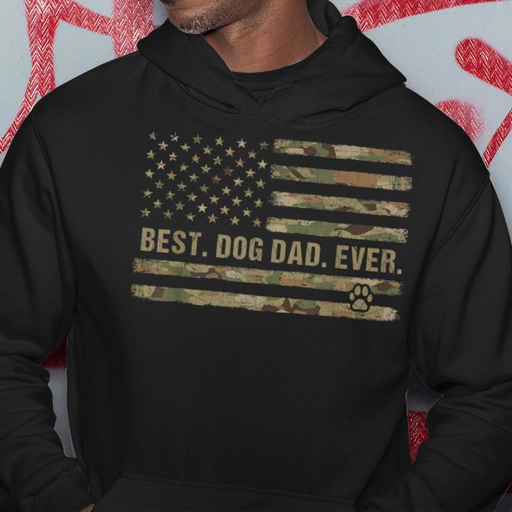 Best Dog Dad Ever American Flag Fathers Day Camouflage Gift For Mens Hoodie Funny Gifts