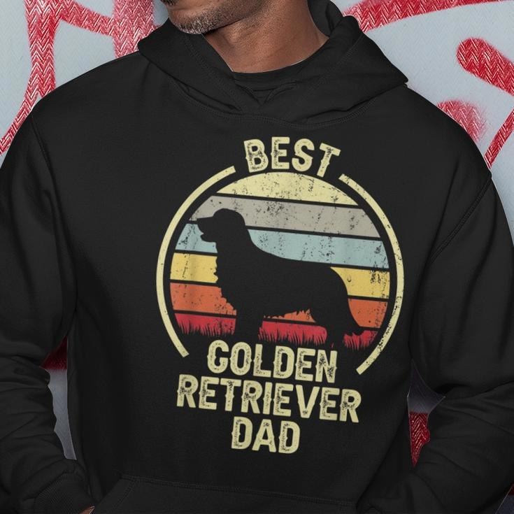 Best Dog Father Dad - Vintage Golden Retriever Hoodie Funny Gifts