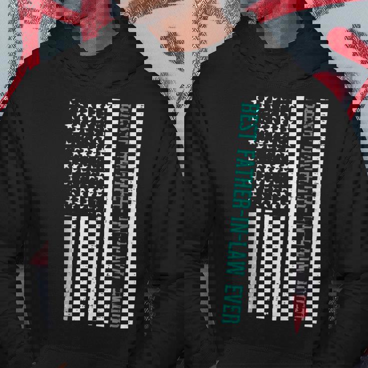 Best Father In Law Ever Us Flag Vintage Fathers Day Patriot Hoodie Personalized Gifts