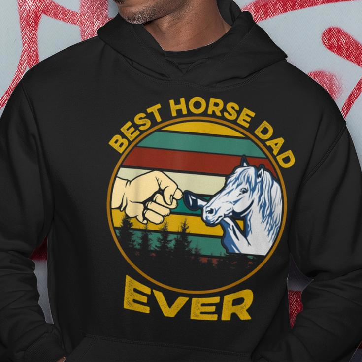 Best Horse Dad Ever Vintage Fathers Day Hoodie Funny Gifts