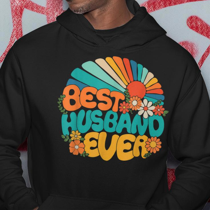 Best Husband Ever Retro Groovy 70S Fathers Day Hubby Hoodie Unique Gifts